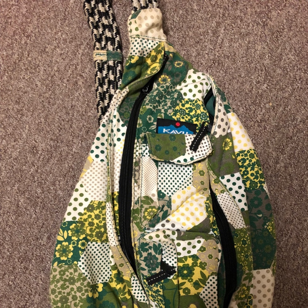 Green and white Kavu bag!